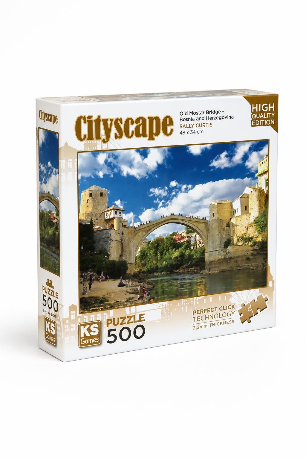 7c9008e5-de84-4b39-8ffb-b074bee1573d-1.jpg بازل KS Games Cityscape 500 قطعة Old Mostar Bridge 12418 - الصورة 1