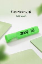 ⁦قلم هاي لايتر Zero Flat Neon أخضر - موديل 16470⁩ - الصورة ⁦3⁩