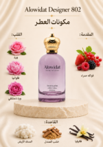 ⁦عطر نسائي Alowidat Designer 802 – زهري فاكهي بلمسة مسكية ناعمة⁩ - الصورة ⁦2⁩