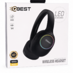 سماعة رأس لاسلكية QBest QB604 بإضاءة LED وتشغيل 10H