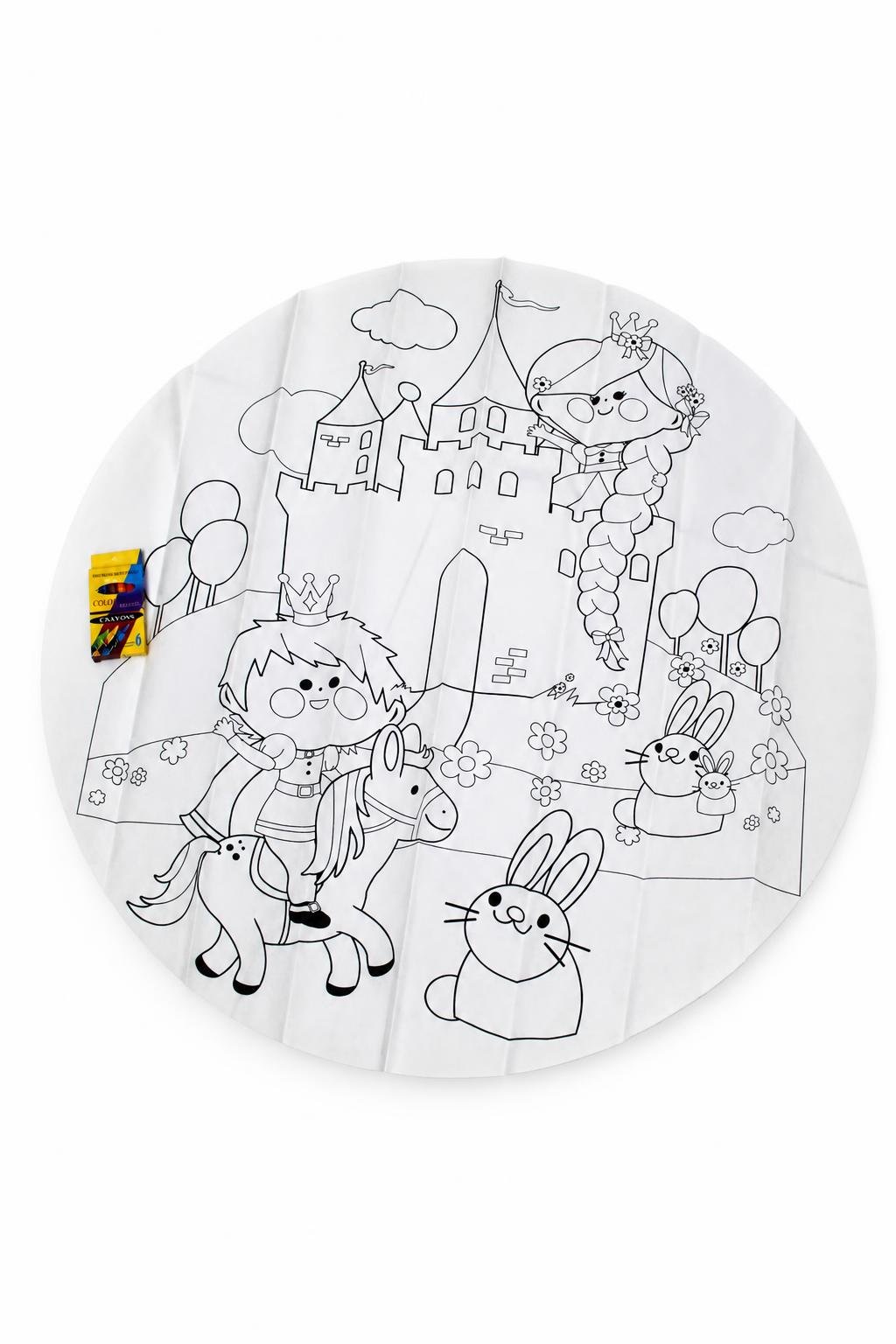 867b3806-3580-4f77-9462-e9289932b102.jpg لوحة تلوين قماشية قابلة للغسيل 78×78 مع 6 ألوان - 11945 - الصورة 1