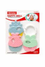 عضاضات أسنان Qileke Happy Bell للأطفال 3 قطع - موديل 12892