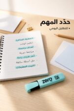 ⁦قلم هاي لايتر Zero بتصميم أزرق فاتح - موديل 16465⁩ - الصورة ⁦2⁩