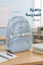 ⁦حقيبة مدرسية GA228 قياس 18 باللون الأزرق الفاتح⁩ - الصورة ⁦2⁩