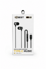 سماعات QBest QB718 سلكية Type-C بميكروفون وتحكم صوت