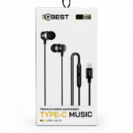 سماعات QBest QB718 سلكية Type-C بميكروفون وتحكم صوت