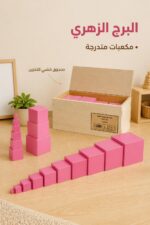 ⁦ركن الحسيات البرج الزهري بمكعبات متدرجة - موديل 670⁩ - الصورة ⁦2⁩