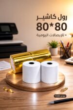 ⁦رول ورق كاشير 80*80 أبيض - موديل 15343⁩ - الصورة ⁦2⁩