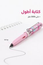 ⁦قلم رصاص بوزة ثابتة 3000 متر بغطاء مطبوع زهري - 7768⁩ - الصورة ⁦2⁩