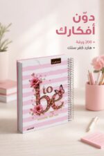 ⁦دفتر الأديب هارد كفر سلك قياس وسط 200 ورقة - 12727⁩ - الصورة ⁦2⁩