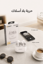⁦سماعات بلوتوث QBest QB602 لاسلكية مع ENC⁩ - الصورة ⁦3⁩