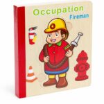 كتاب بزل خشبي إنكليزي للمهن - Fireman موديل 2087650
