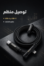 ⁦كابل شحن QBest 2in1 بقوة 240W مع هولدر موبايل QB C002⁩ - الصورة ⁦4⁩
