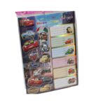 إتيكيت أسماء لاصق برسومات سيارات - 6 طبق موديل 5722038