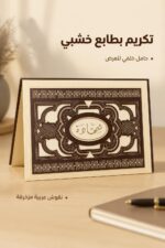 ⁦شهادة تقدير خشبية مزخرفة بحامل عرض - موديل 4589⁩ - الصورة ⁦2⁩
