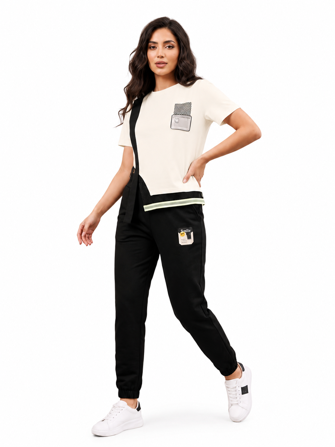 a62dd2b7-3486-4703-93c2-c0f546f3eb9e كنزة رياضية نسائية Soula بتفاصيل شبك – قطن 100% | S–XL - الصورة 1