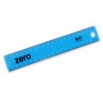 مسطرة zero مرنة شفافة 20 سم باللون الأزرق - موديل 2905