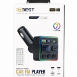 مشغل MP3 للسيارة QBest QB214 بشحن 30W وإضاءة 7 ألوان