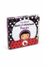 كتيب قماشي مربع للأطفال Faces بالأبيض والأسود 0+ - 16152