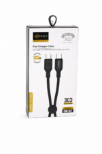 وصلة باور بانك QBest Type-C قصيرة 30CM موديل QB92