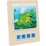 لوحة بزل خشبية لتركيب كلمة FROG - موديل 15791