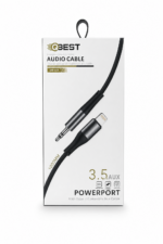 وصلة صوت QBest من Lightning إلى 3.5mm AUX بطول 1000MM QB538