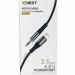 وصلة صوت QBest من Lightning إلى 3.5mm AUX بطول 1000MM QB538