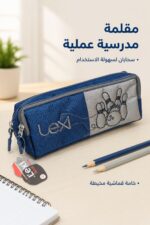 ⁦مقلمة مدرسية Lexi قماشية بسحابين - موديل 9142⁩ - الصورة ⁦2⁩