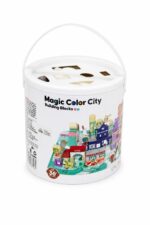 لعبة بناء مدينة خشبية Magic Color City 135 قطعة - 2994479