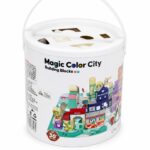 لعبة بناء مدينة خشبية Magic Color City 135 قطعة - 2994479