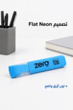 ⁦قلم هاي لايتر zero Flat Neon أزرق - موديل 16469⁩ - الصورة ⁦3⁩