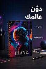 ⁦دفتر ذكريات فني A5 بغلاف فضاء ومطاطة - موديل 8832⁩ - الصورة ⁦2⁩