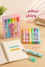 ⁦طقم أقلام هاي لايتر مبرق 6 ألوان - موديل 4683013⁩ - الصورة ⁦5⁩