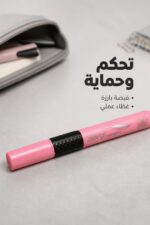 ⁦قلم تظليل zero مسطح وردي بقبضة سوداء - موديل 16456⁩ - الصورة ⁦4⁩