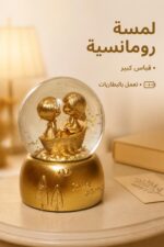 ⁦كرة ثلج كبيرة تعمل بالبطاريات بتصميم Love Story - 10324⁩ - الصورة ⁦2⁩
