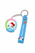 ميدالية مفاتيح سيليكون Hello Kitty مع قشاط - موديل 1340545