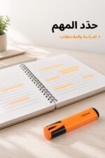 ⁦قلم هاي لايتر Maped برتقالي وأسود موديل 14863⁩ - الصورة ⁦2⁩