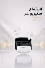 ⁦سماعات بلوتوث QBest QB872 TWS بعزل ضوضاء ANS ومايك⁩ - الصورة ⁦2⁩