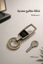 ⁦شكلة مفاتيح معدنية ثقيلة بتصميم Ford - 13552⁩ - الصورة ⁦2⁩