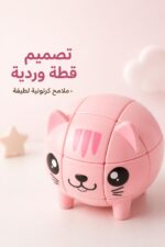 ⁦مكعب روبك بتصميم قطة وردية - موديل 12126⁩ - الصورة ⁦3⁩