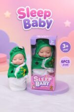 ⁦لعبة Baby سيليكون صغيرة بزي أخضر Sleep Baby - 10774⁩ - الصورة ⁦4⁩