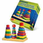 لعبة الأشكال الهرمية الثلاثية الخشبية قياس كبير - موديل 551