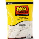 بالونات Neo Balloon بيضاء لاتكس للزينة 50 قطعة - 1960843