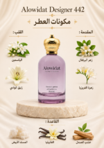 ⁦عطر نسائي Alowidat Designer 442 – زهري فانيلي بلمسة حمضية ناعمة⁩ - الصورة ⁦2⁩