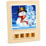 لوحة بزل خشبية مع تركيب كلمة YETI موديل 15788