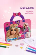 ⁦دفتر لواصق TOP MODEL مع صفحات للتلوين - موديل 7808595⁩ - الصورة ⁦2⁩