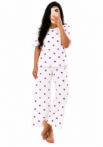 ⁦بجاما قلوب نسائية Soula – بوليستر 100% | M–XL⁩ - الصورة ⁦3⁩