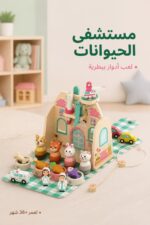 ⁦EDU TREE لعبة مستشفى الحيوانات الخشبية موديل 15836⁩ - الصورة ⁦2⁩