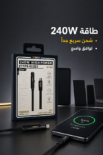 ⁦كابل شحن QBest 2in1 بقوة 240W مع هولدر موبايل QB C002⁩ - الصورة ⁦2⁩