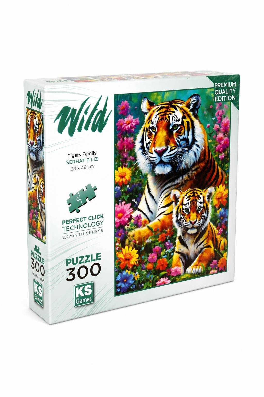 dddd7432-7417-4b90-aac1-b6cf0f998949-1.jpg بازل KS Games Wild Tigers Family 300 قطعة - موديل 12425 - الصورة 1